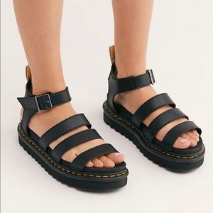 Dr. Martens Vegan Blaire Flatform Sandals in Black